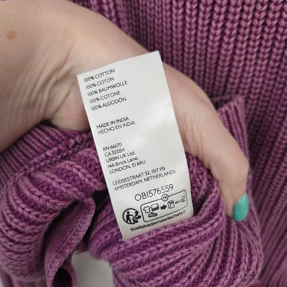 Free People Women's Worn Thru Surplus Cardigan sweater bubblegum pink size small - Picture 8 of 8